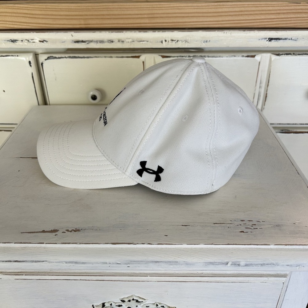 The Ritz Carlton Naples Under Armour Mens Hat Cap White Black Embroidered Med/Lg - Picture 4 of 11